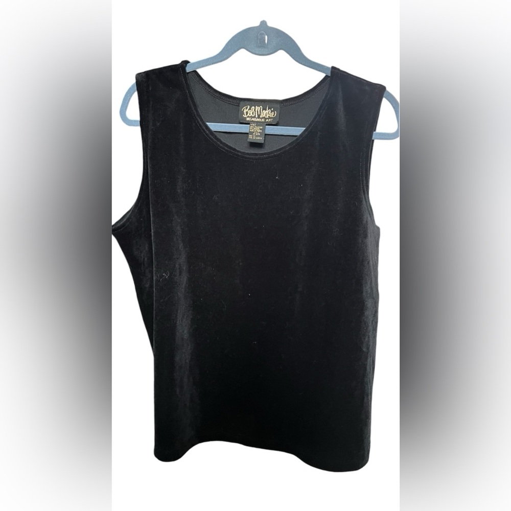 Bob Mackie Wearable Art Black Velvet Shell